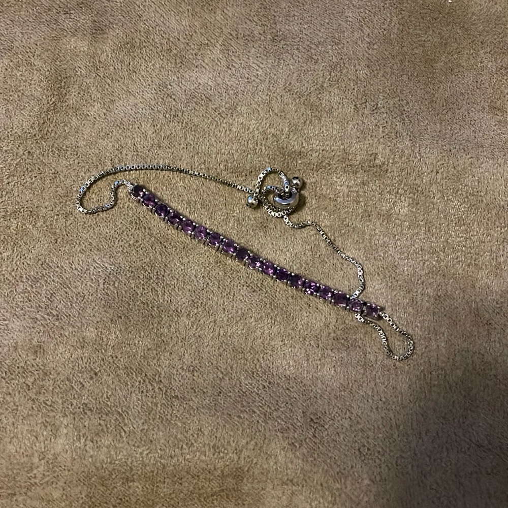 Amethyst & genuine Silver bracelet